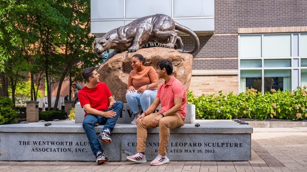 Students laughing on Quad